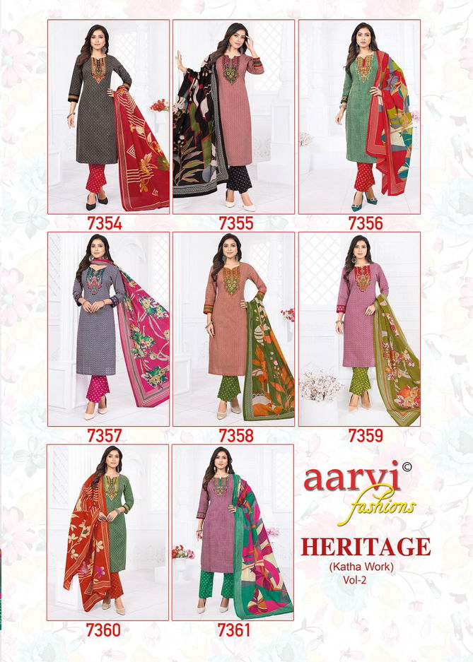 Heritage Vol 2 By Aarvi Cotton Printed Readymade Dress Wholesale Shop In Surat